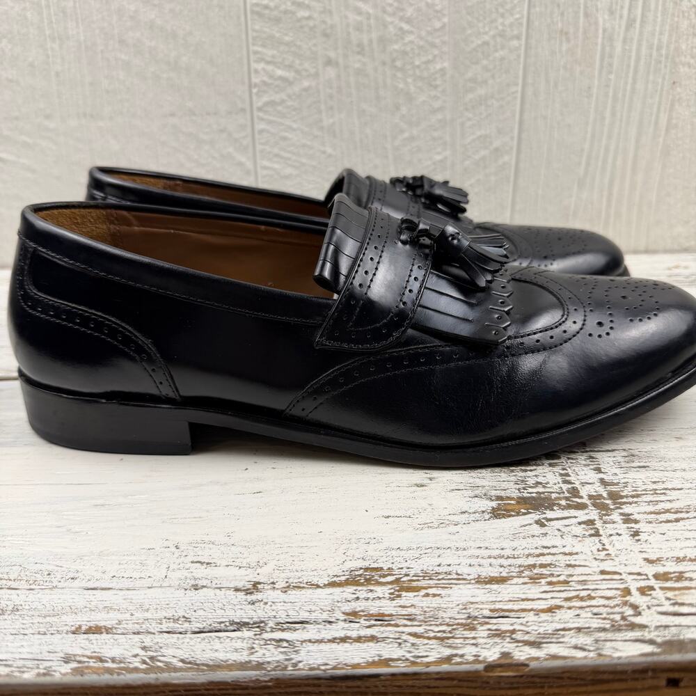Florsheim Lexington Wingtip Slip-On Tassel Loafers Dress shoe men’s 10.5 D - Picture 2 of 11
